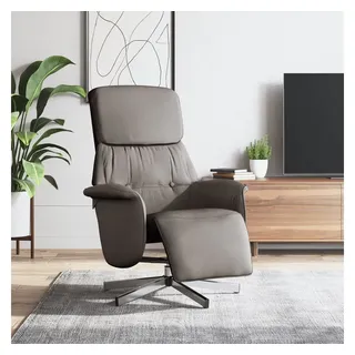 furnicato Relaxsessel Taupe 71x91x105 cm mit manueller Liegefunktion grau