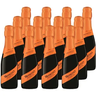 Mionetto Prosecco Spumante DOC Treviso Brut Brillino (12 x 0,20 l) Hochwertiger Schaumwein aus Italien im Kleinformat, frisch und fruchtig, perfekt als Aperitif