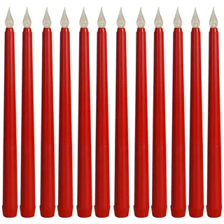 UPKOCH 12Er-Pack Flammenlose Stabkerzen Elektrische Kerzen Batteriebetriebene Dochtlicht-Led-Kerzen Lichter Für Weihnachten Hochzeit
