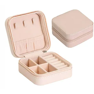 Rolin Roly Schmuckkästchen Klein PU Leder Schmuckkästchen Jewelry Box Reise Schmuckbox Damen Reise Schmuckkoffer Ringschachtel Armband Geschenkbox für Halsketten Ohrringe