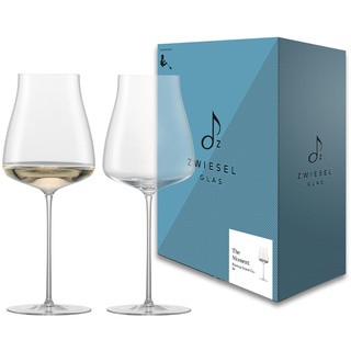 Zwiesel Glas Riesling Grand Cru Weißweinglas The Moment (2-er Set), in Handarbeit mundgeblasene Weingläser, elegante Tritan®-Kristallgläser zur Weindegustation (Art.-Nr. 122096)