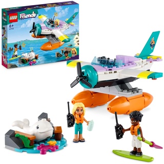 LEGO Friends Seerettungsflugzeug, Flugzeug-Spielzeug mit Wal-Figur und Mini-Puppen, Tier-Pflege Geschenk zum Geburtstag für Mädchen, Jungen und Kinder ab 6 Jahren 41752