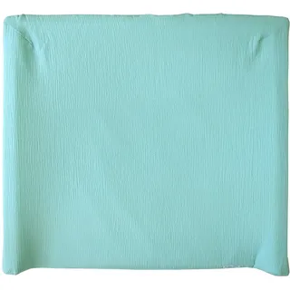 Blausberg Baby - Bezug kompatibel für IKEA-Wickelauflage Vädra 74x80 cm – in Mint - aus 100% Baumwolle-Musslin, Oeko-Tex ® Standard 100 zertifiziert