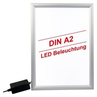 Böttcher-AG Klapprahmen DIN A2, Aluminium, Profil 25 mm, LED-Beleuchtung