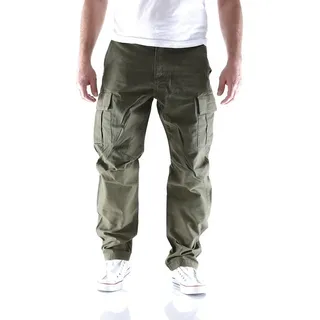 JACK & JONES Kane Barkley Cargo Loose Fit Hosen Olive Nacht 34 30