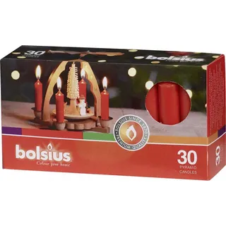 Bolsius LED-Christbaumkerzen Bolsius Pyramidenkerzen rot, Höhe 7 cm, Ø 1,4 cm rot