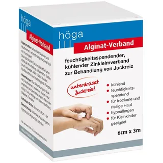höga-pharm gmbh Alginat-Verband 6cm x 3m kühlender Zinkleimverband 1 st