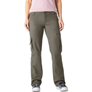 Dickies, Damen, Dickies Cargohose aus Köper, gerade Passform, GESPÜLT TRAUBENBLATT, 8/Regular - 8/Regular