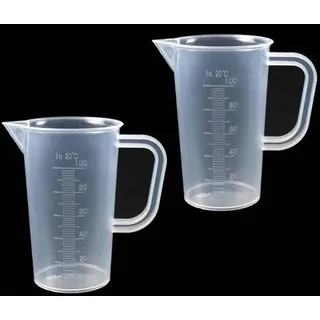 2 Stück 100ML Präzisions Mini Transparent Messbecher mit Waage, Messbecher Dosierhilfe für Waschmittel, Küche Backen, Labor, Kochen für Labor Kü