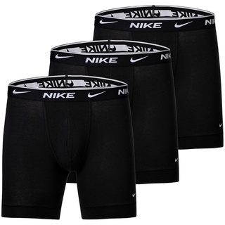 NIKE Herren Boxer Shorts, 3er Pack - Boxers, Cotton Stretch, einfarbig Schwarz XL