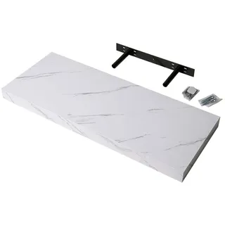 Velano Wandregal - Bücherregal - Schweberegal 59,5x23,5 Marmor