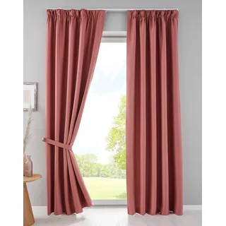 Gardinenbox VORHANG 2ER SET NEWYORK HxB 225x140 cm Altrosa