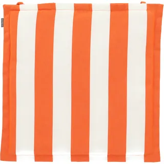 jan kurtz Fine Stuhlkissen 43 x 43 cm Orange/Weiß