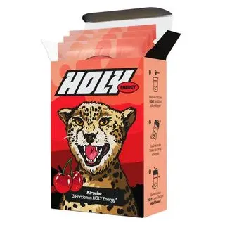 Holy Getränkepulver Energy Cherry Cheetah, Kirsche, Energy-Drink, mit Koffein, Vitaminen & zuckerfrei, 3 Stück
