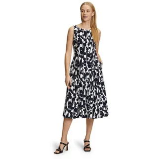 Vera Mont Cocktailkleid mit Print Weiß/Dunkelblau,44
