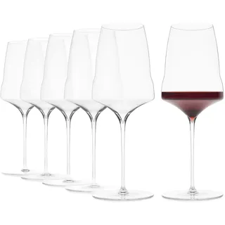 Josephinenhütte® JOSEPHINE N°2 Weingläser [DAS GLAS FÜR GENIESSER] - handgefertigt & mundgeblasen - 6er Set für mittelschweren Weiß-, Rosé- und Rotwein - funktionales Design für intensives Aroma