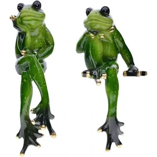 Sitzende Froschfiguren Aus Kunstharz (1 Paar) ‚Äì Wetterfeste Gartendekoration Für Teich Und Herbst ‚Äì Für Drinnen Und Draußen
