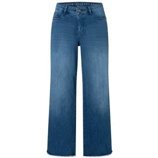 MAC Dream Wide Cropped Jeans in Sturm Blau-D32
