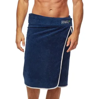 Sowel Saunatuch Saunakilt - Sauna Buddy, 100% Bio-Baumwolle, 60x140 cm blau|grau