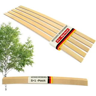 Coemo Federholzleisten Flexible Federleisten Holz Ersatzleisten für Lattenrost im Set 5 STK + 1 Extraleiste