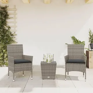 vidaXL Bistro-Set 3-tlg. Grau