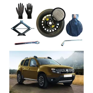 Notrad-Set 17 Zoll kompatibel mit Dacia Duster mit Wagenheber, Schlüssel und Tasche