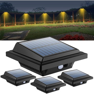 Coisini LED Dachrinnenleuchte 4Stück 40LEDs Dachrinnen Solarleuchten Wegeleuchte für Haus, Zaun, Bewegungsmelder