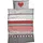 Biber grau/rot 155 x 220 cm + 80 x 80 cm