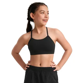 CRZ YOGA Mädchen Butterluxe Y Back Sport BH | Leichter Halt, Herausnehmbare Pads, Yoga, Lässig, Extrem Weich, Scoop Neck, Spaghetti-Träger, für Teenager - S