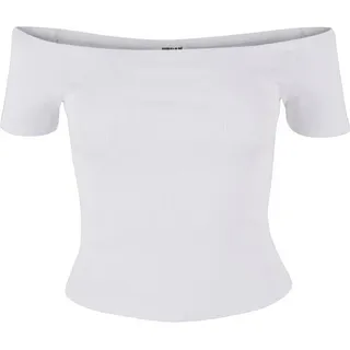 URBAN CLASSICS Ladies Organic Off Shoulder Rib Tee Weiß 5XL