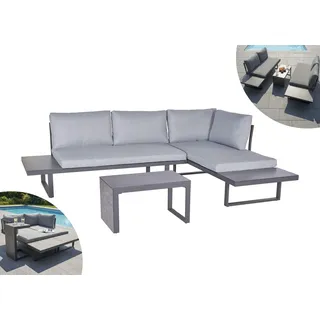 LC Garden »Sungardo« Gartenlounge Set 3tlg. anthrazit Aluminium/HPL Loungeset Balkonset Lounge • Gartenmöbel Set • Loungemöbel • Garten & Terrasse