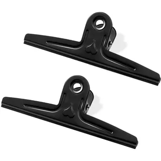 Coiideal Extra große Bullenclips Edelstahl 2 Stcs 30 cm xxl Jumbo - Schwarz
