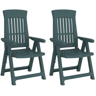 vidaXL Gartenstuhl 58 x 61 x 109,5 cm grün 2 St.
