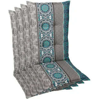 GO-DE Hochlehnerauflage 120 x 50 x 7 cm blau 4 St.