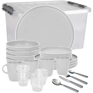 BRUNNER Melamin Geschirr-Set Camping 36-tlg DOLOMIT All Inclusive Stapelbar