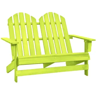 vidaXL Adirondack 2-Sitzer Massivholz  Tanne  Grün