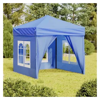 vidaXL Partyzelt Faltbar mit Seitenwänden Blau 2 x 2 m 
