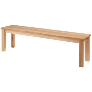 Home4You Sitzbank - 160 x 35 cm - Braun - Kernbuche massiv lackiert