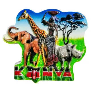 Kenia Kühlschrankmagnet Reise 3D Souvenir Kühlschrank Dekoration Handwerk Kollektion