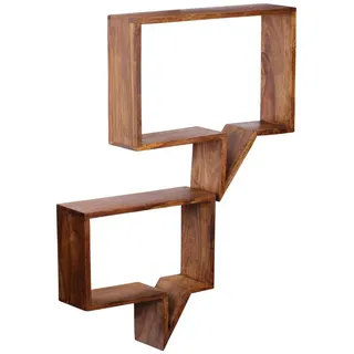moebelfaktor Wandregal Aalvik, 2er Set 2-tlg., Massivholz, Breite 50 cm, Wandboard, Landhaus braun