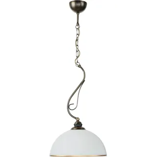 Licht-Erlebnisse Delmare 1-flg. Ø 30 cm rund Metall Glas kupfer weiß