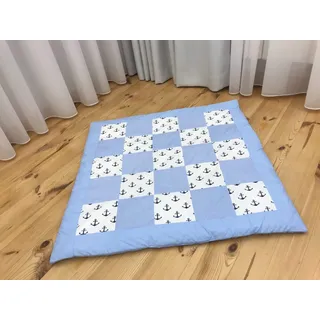 Krabbeldecke Patchwork Decke Spieldecke Babydecke 125x125 cm