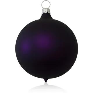 Lauschaer Glas Christbaumkugeln lila matt 4 Stück d 7cm Christbaumschmuck Weihnachtsbaumschmuck mundgeblasen