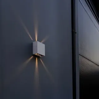 Lutec Außenwandleuchte Aluminium, Kunststoff 11,0 cm LED weiß