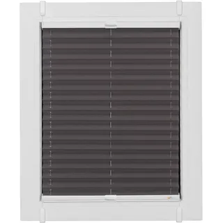 Plissee SUNLINES "One Size Style Crepe", grau (anthrazit, weiß, weiß), B:40cm H:130cm, Obermaterial: 85% Polyester, 15% sonstige Fasern, Plissees, Zubehörfarbe weiß, zum Klemmen