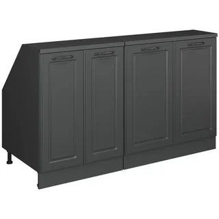 Vicco Dachschrägenschrank-set Anthrazit Landhaus, 140 cm, 2er Set Schrankkorpuss 60 Cm Tiefe, Vicco
