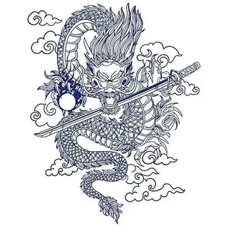5 Stück wasserdichter langlebiger Blumen-Arm großes Bild auf der Rückseite Simulations-Tattoo semi-permanenter Kräuter-Drachen-Totem temporärer Tattoo-Aufkleber