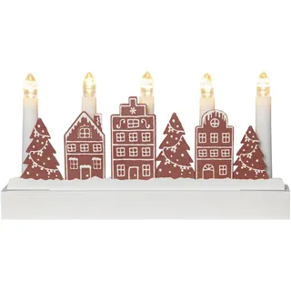 Star Trading Kerzenleuchter Yuletide Holz Braun