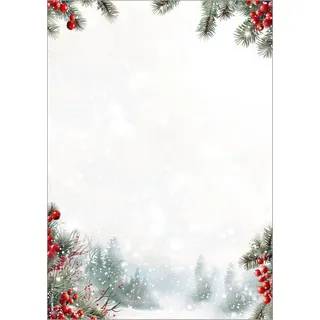 Sigel Weihnachtsbriefpapier Scandinavian Snow Motiv DIN A4 90 g/qm 25 St.