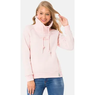 Sweatshirt CIPO & BAXX Gr. L, rosa (shellpink) Damen Sweatshirts mit hochabschliessendem Kragen